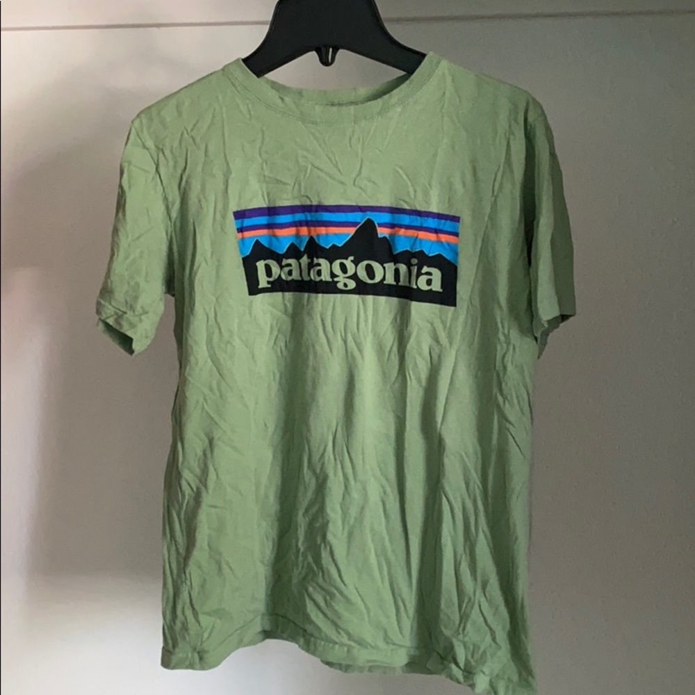Patagonia green tee(READ DESCRIPTION)
